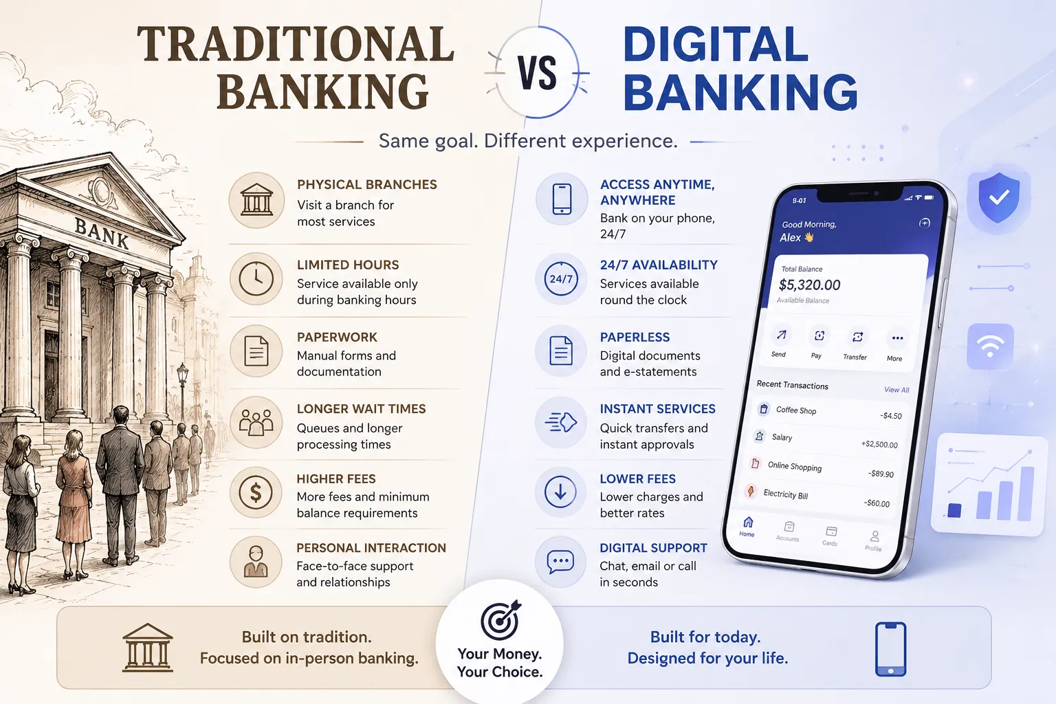 Comparing Traditional Banking vs Digital Banking